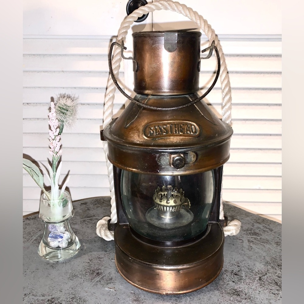 Masthead Nautical Oil Lantern Reflector Bubble Glass Lamp